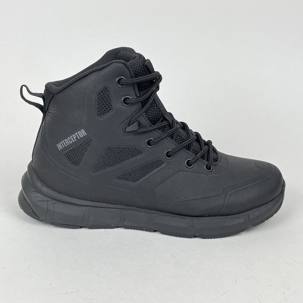 Interceptor Wyatt Men's US 6 MNIN20AG001 Black Lace Up Tactical Work Boots Shoe